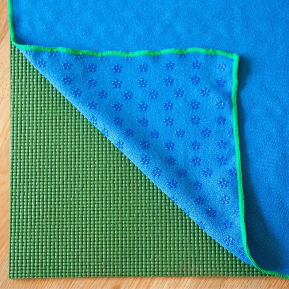 Non Slip Yoga Mat Towel Blue Green